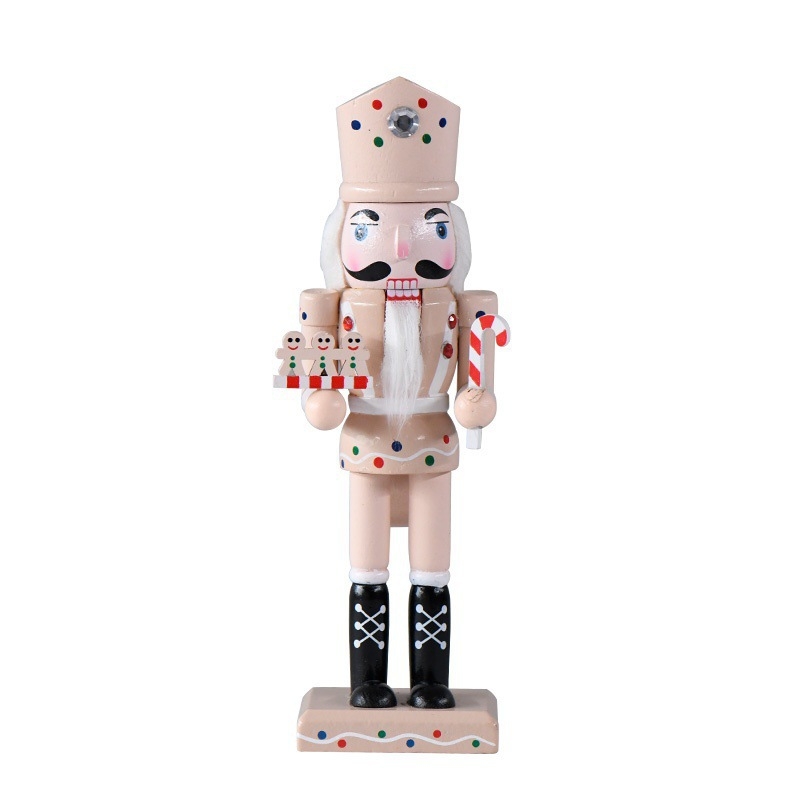 Ornament din lemn Nutcracker Soldier – lemn de lotus, brand Yiheng; decor pentru casă/birou; cadou pentru prieteni și colegi