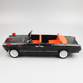 Ornament model de mașină Red Flag Cabriolet, lucrat manual de Tang sect handicrafts, din tablă de tin, decor pentru casă, stil clasic