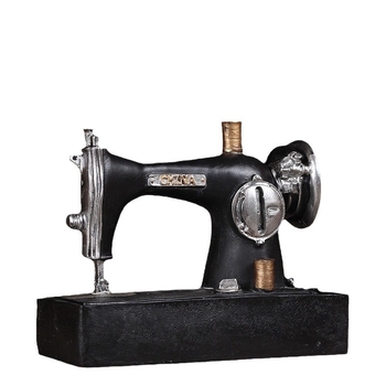 Vintage varrógép díszfigura — modern minimalist modell gyanta anyagból (Márka: Weiyang Famous; Anyag: Gyanta; Kategória: Modell)
