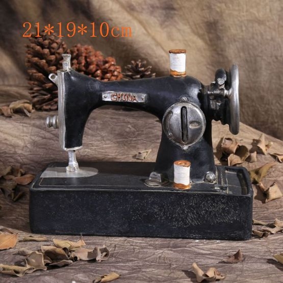 Vintage varrógép díszfigura — modern minimalist modell gyanta anyagból (Márka: Weiyang Famous; Anyag: Gyanta; Kategória: Modell)