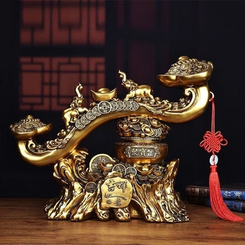 Pāris laimīgu ziloņu figūriņas ar bagātības ragu, rezīns, ķīniešu stils, gravējums, Lei xinda