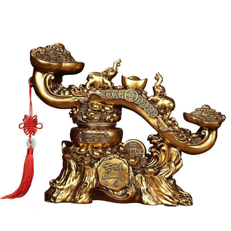 Pāris laimīgu ziloņu figūriņas ar bagātības ragu, rezīns, ķīniešu stils, gravējums, Lei xinda