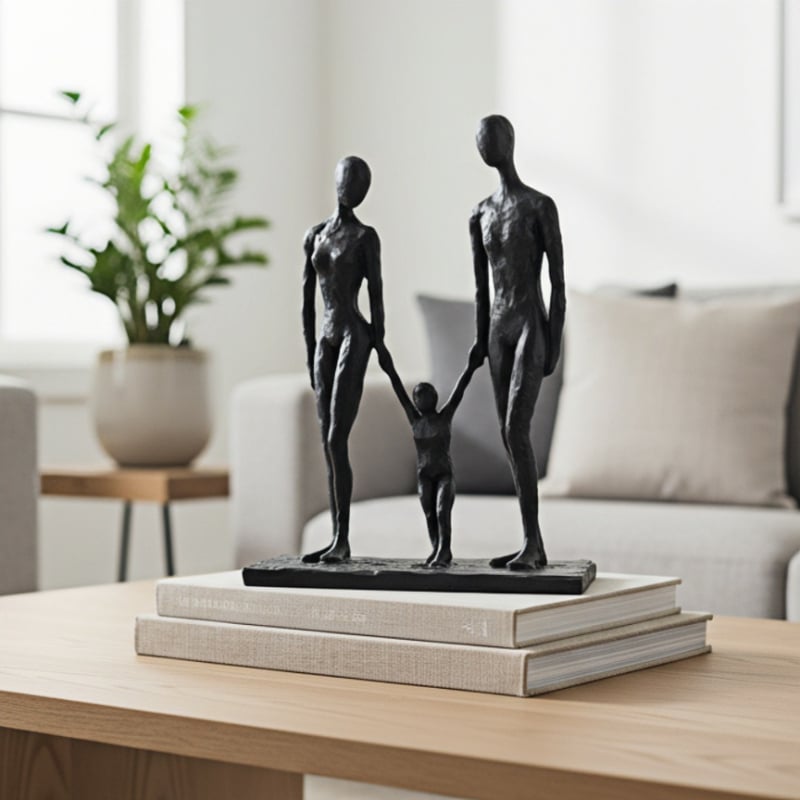 Karikatura smolna skulptura za dnevni boravak, brenda Juhuitang, u pakiranju s drvenim okvirom