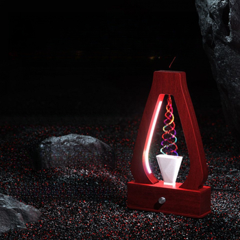 Drvena Aquarius anti-gravitacijska vodena svjetiljka, graviranje, jednostavan moderan stil