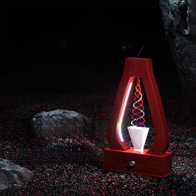 Drvena Aquarius anti-gravitacijska vodena svjetiljka, graviranje, jednostavan moderan stil