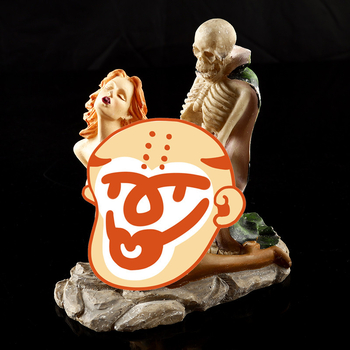 Gyanta figura – férfi és női testet ábrázoló karakterek, Halloween dekoráció bárhoz és otthonhoz, Rushen márka; anyag: szintetikus gyanta; gyártási folyamat: gyanta öntés; kategória: karakterek