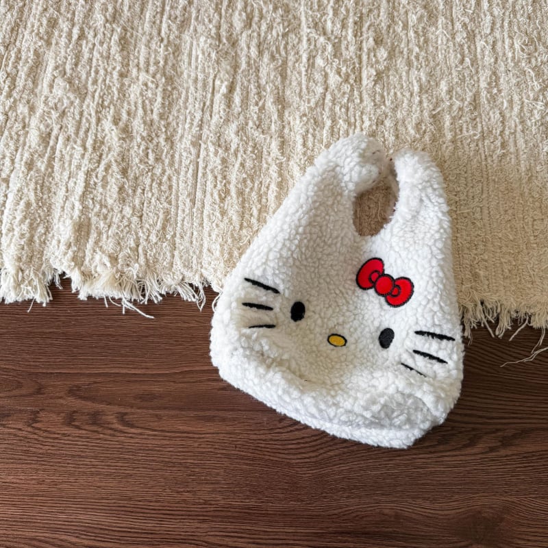 Geantă de pluș pentru copii cu caractere desen animate, material pluș; formă caractere de desene; stil copii/desene animate; sezon iarna 2025