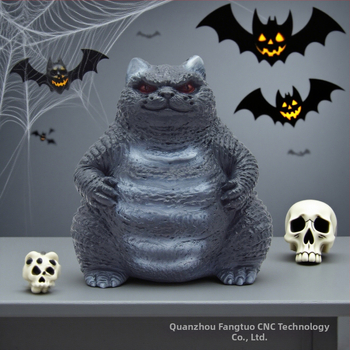 Socha monštra z živice pre vonkajšiu záhradnú výzdobu – mačacia hlava Godzilla, Halloween téma