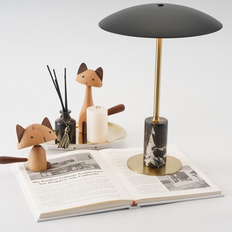 LED φωτιστικό γραφείου από σφυρήλατο σίδερο με διακόπτη αφής, ακρυλική σκιά, νυχτερινό φως με μπαταρία για υπνοδωμάτιο, μελέτη, ξενοδοχείο, καφέ