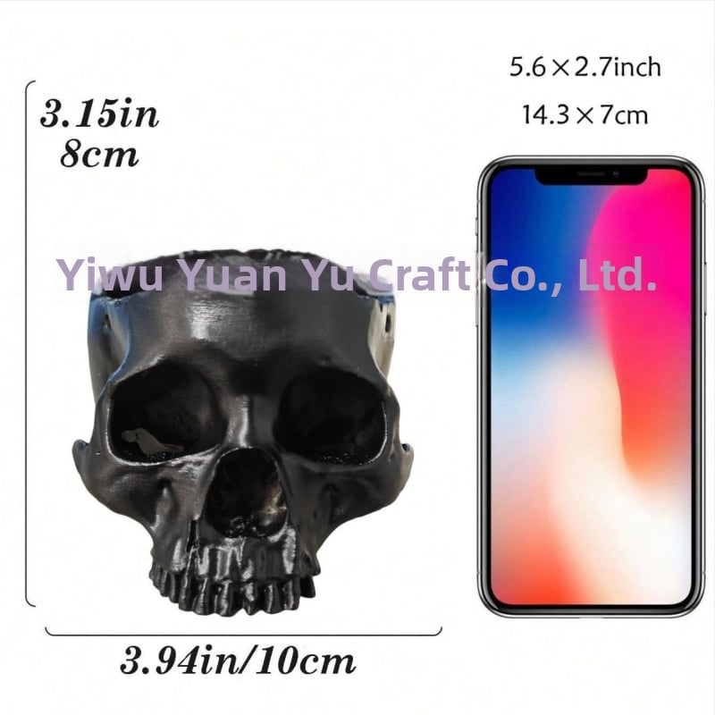 Смолен череп реквизит за Хелоуин – декоративен аксесоар за бар и стая; материал: смола; марка Far away; категория: Resin crafts; опаковка: картон