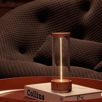 Нощна светлина с докосване, вградена батерия, PC абажур, регулируема яркост, ≤36V