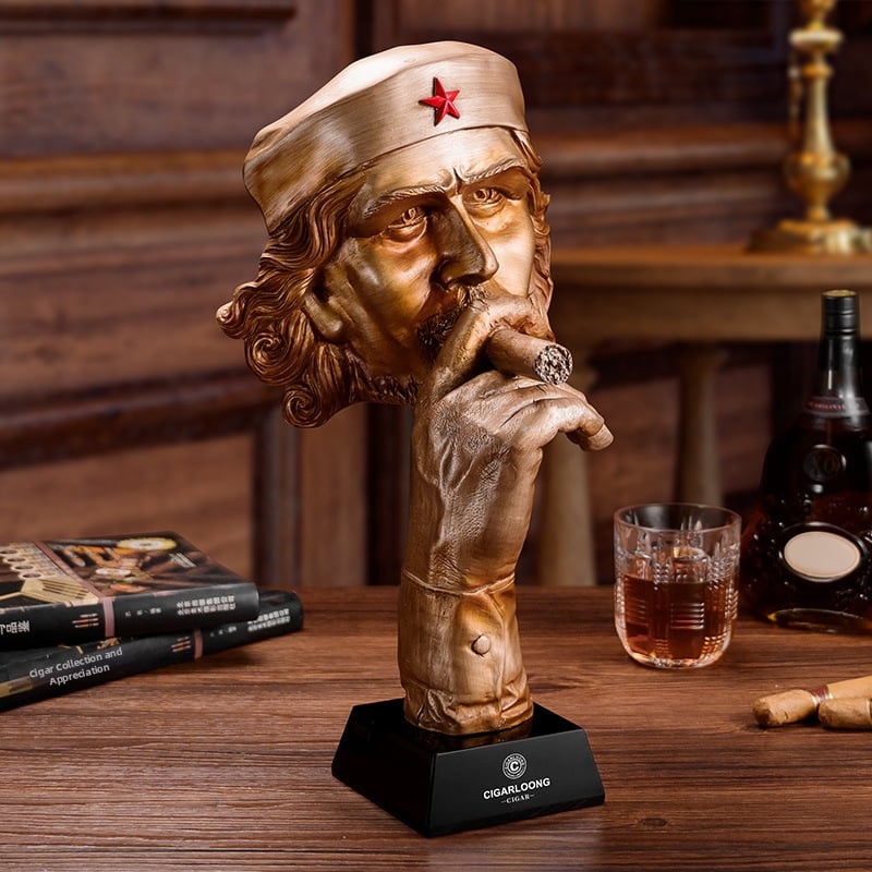 Кубинска пура – медна скулптура с ретро абстрактен стил в китайски дизайн за бар, клуб или домашна декорация | CLA-23HH1 | Подходящ подарък за рожден ден и Коледа