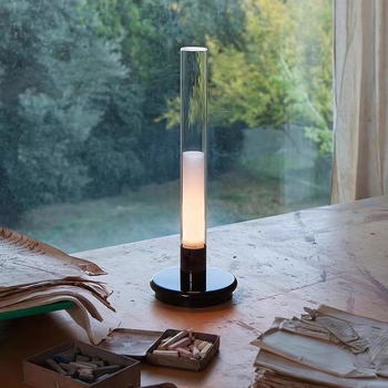 Nordiska stila galda lukt lampiņa ar korpusu no alumīnija + stikla, modelis Candle Table Lamp, spriegums ≤36V, DIY, nakts gaisma, apkārtnes gaisma