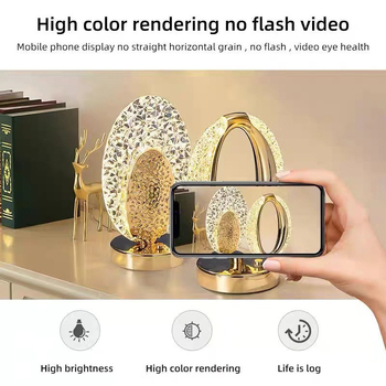 Galda lampa ar LED nakts gaismu un atmosfēras gaismu, modelis AL7552, max 36V, mūsdienīgs minimālisma stils