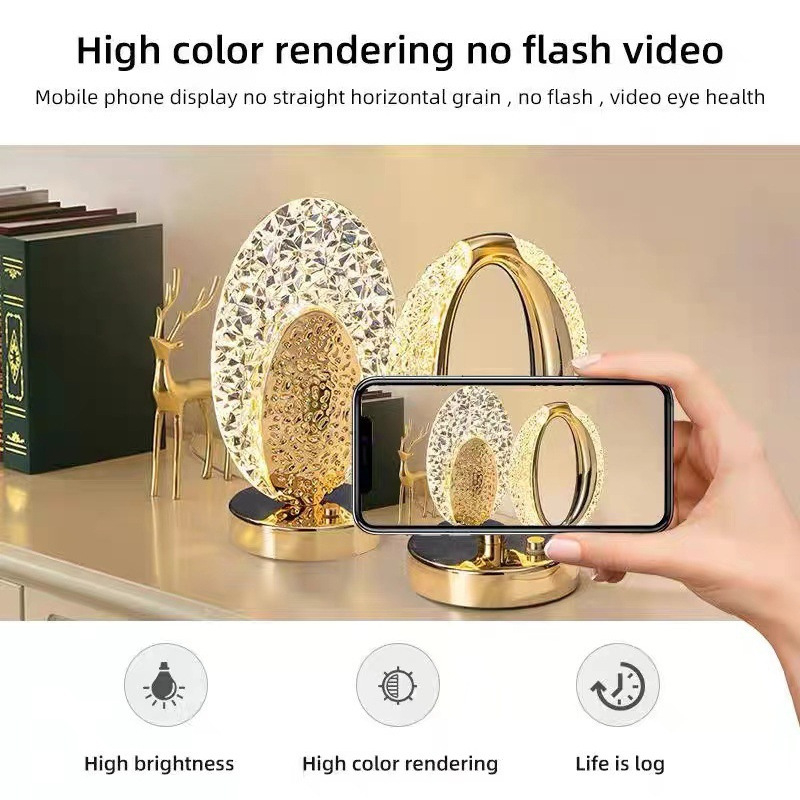 Galda lampa ar LED nakts gaismu un atmosfēras gaismu, modelis AL7552, max 36V, mūsdienīgs minimālisma stils