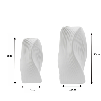 Японски стил пластмасова ваза за цветя, модерен минималистичен дизайн за бюро и под, здрава и издръжлива