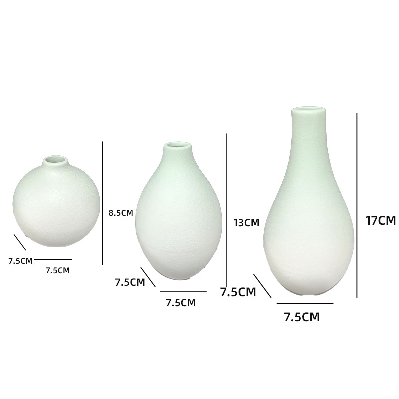 Keramička vaza – moderni minimalistički dizajn, trojedini set, kućni dekor