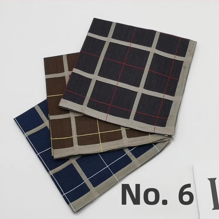 Kišeninė servetėlė, klasikinis languotas raštas, plona ir minkšta medvilninė medžiaga, Unique prekės ženklas, pavasaris 2025