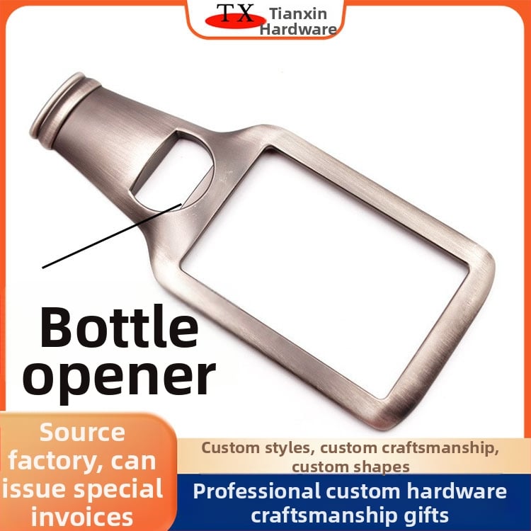 Otvarač za boce u obliku boce vina, cinkova legura, moderni minimalistički dizajn, pojedinačno pakiranje u PP vrećici, Tianxin Hardware