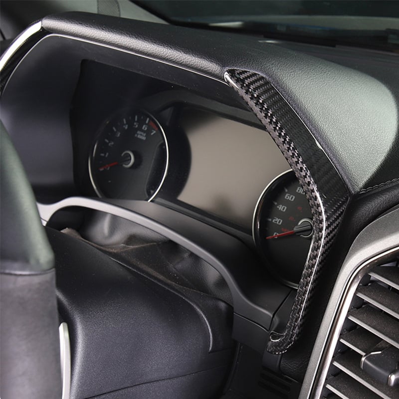 Εσωτερική διακοσμητική βάση για ταχόμετρο Ford F-150 Raptor – ανθρακονήματα, εγκατάσταση με κόλλα, επένδυση πίνακα οργάνων