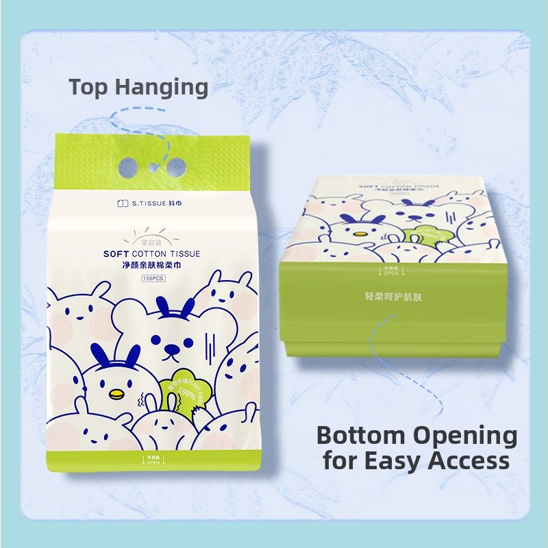 Shake towel ühekordne näo lapp, seinale kinnitatav puhastuslapp, märg/kuiv kahekordne kasutus, puitkiududest