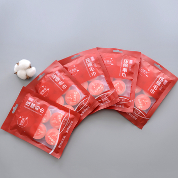 Prosop de față de unică folosință, comprimat, pentru călătorii, igienic și blând cu pielea, îngroșat și absorbant, din material nețesut.