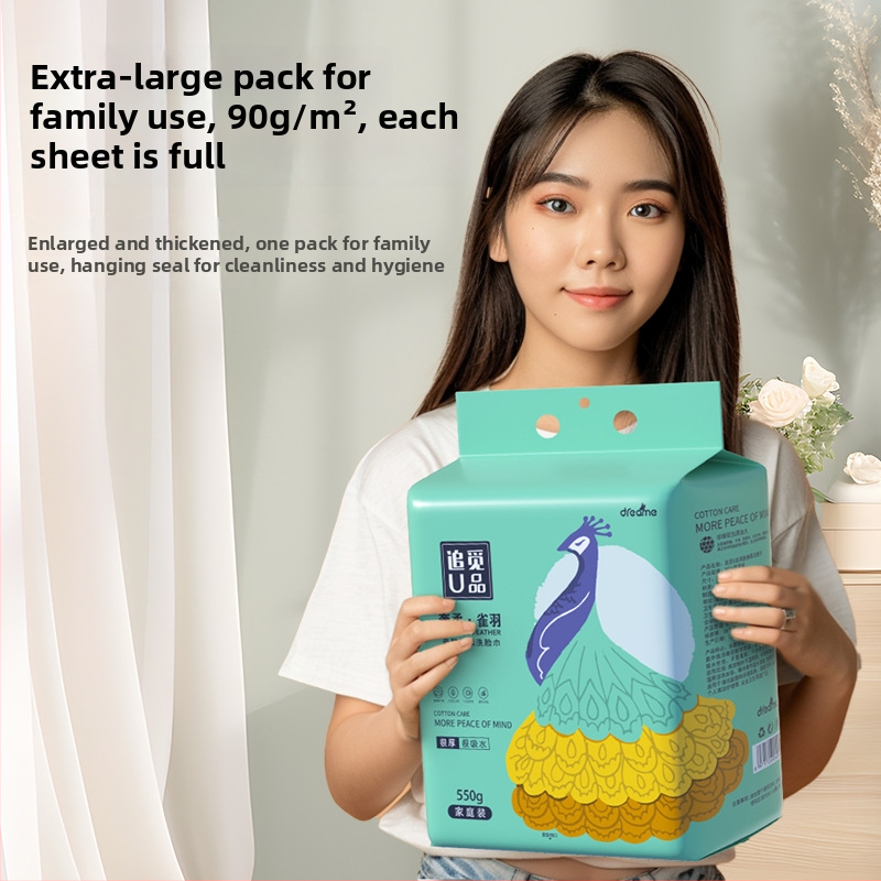 Ühekordne näopuhastuslapp rippuva kujundusega — looduslikud taimekiud, lisapaksus, meigieemaldus, kohandatav töötlemine, tootmisprotsess: Muu