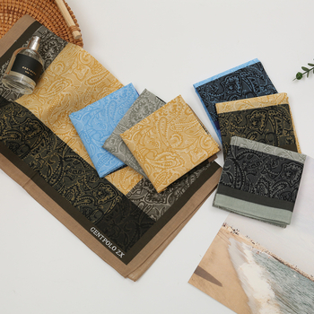 Zelue muška pamučna maramica s otiskom, prilagodljiva izrada, 18 g