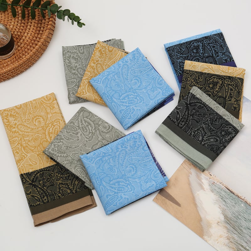 Zelue muška pamučna maramica s otiskom, prilagodljiva izrada, 18 g