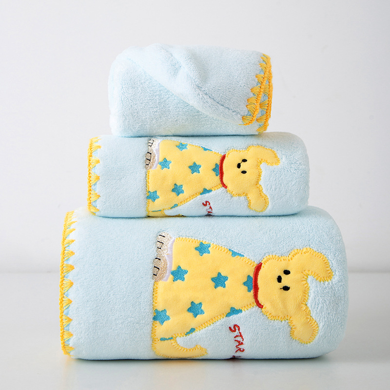 Trokomponentni set ručnika za kupanje od Coral fleece sa ručnikom za lice i turbansom - Materijal: Coral fleece, Težina: 301–350 g, Mogućnost ispisa logotipa