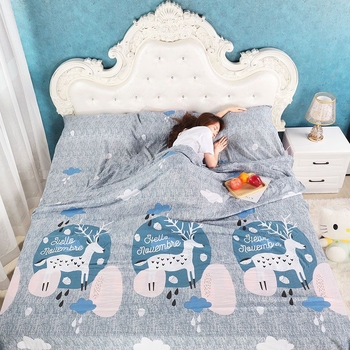 Husă pentru sac de dormit, material poliester-bumbac, pentru hoteluri și călătorii, compatibilă cu sacii de dormit