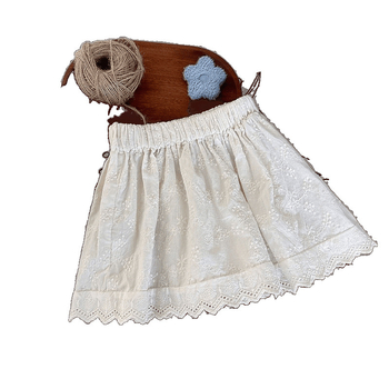 Dječja haljina s čipkastim rubom, cvjetni uzorak, poliester, slatki prinčevski stil