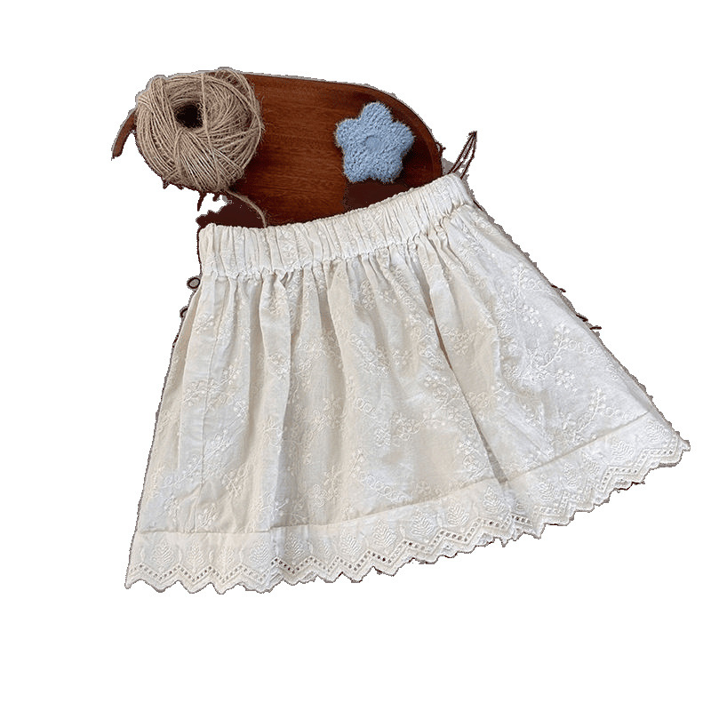 Dječja haljina s čipkastim rubom, cvjetni uzorak, poliester, slatki prinčevski stil