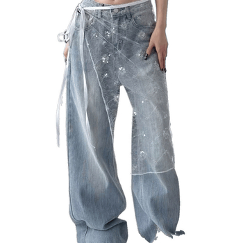 Prozirna mrežasta suknja s cvjetnim dizajnom i šljokicama, dječji stil, platinasti materijal, zima 2022