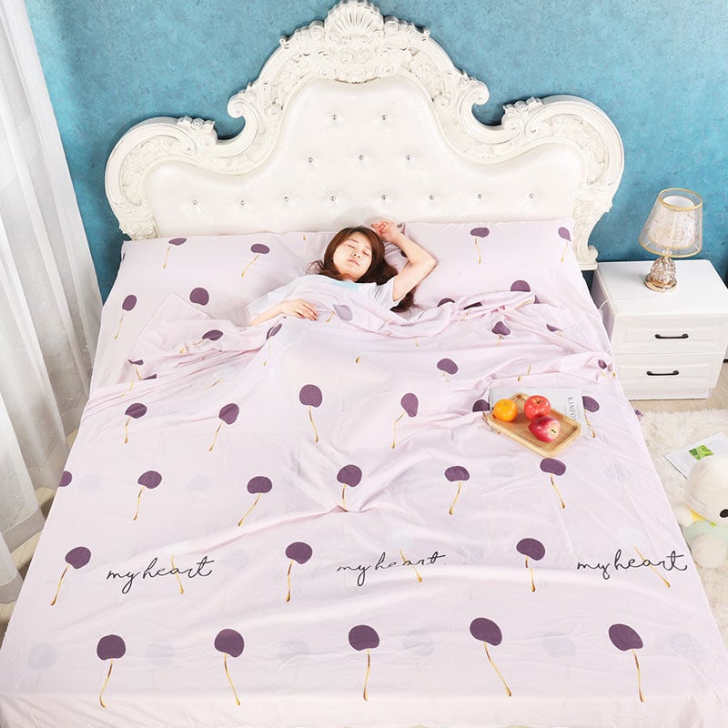 Husă pentru sac de dormit cu finisaj anti-murdărie, material poliester-bumbac; 1 bucată; fără personalizare; potrivit pentru hoteluri, călătorii și trenuri