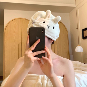 Insta-stil kapa za sušenje kose, koralni flis, izšivena, 80-99 g, 21 vlakana