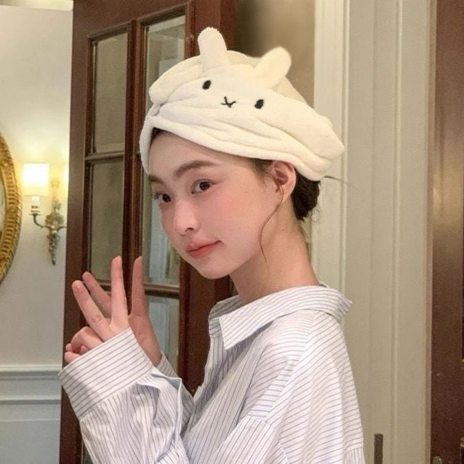 Insta-stil kapa za sušenje kose, koralni flis, izšivena, 80-99 g, 21 vlakana