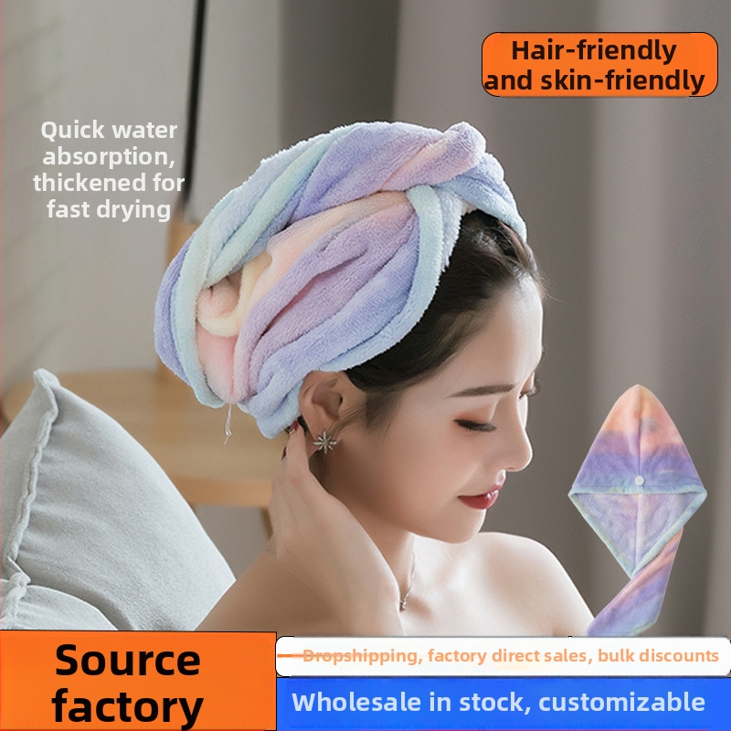 Kapa za sušenje kose od koralnog flisa, prilagodljiva, šivanje (hemming), težina 50-79 g, 14 vlakana