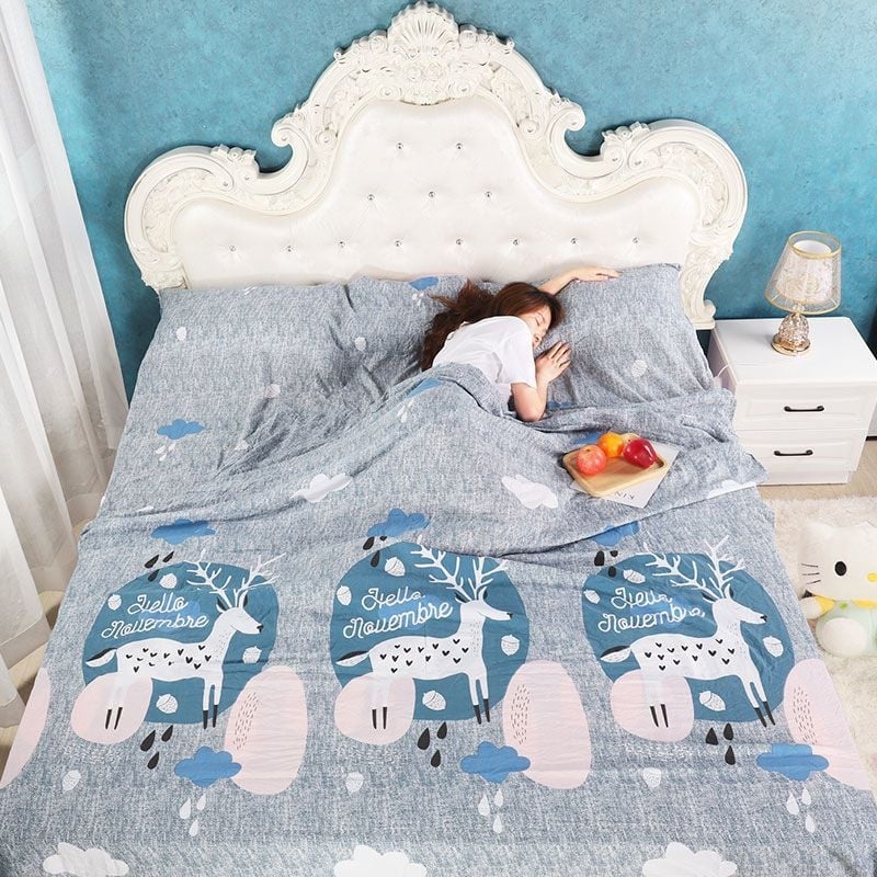 Sac de dormit / husă de plapumă anti-șoc pentru hoteluri și călătorii – țesătură poliester-bumbac; umplutură: altul; grad matern/bebeluță