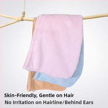 Čiapka na sušenie vlasov z koralového fleece, 150D priadza, 80–99 g, prispôsobiteľná