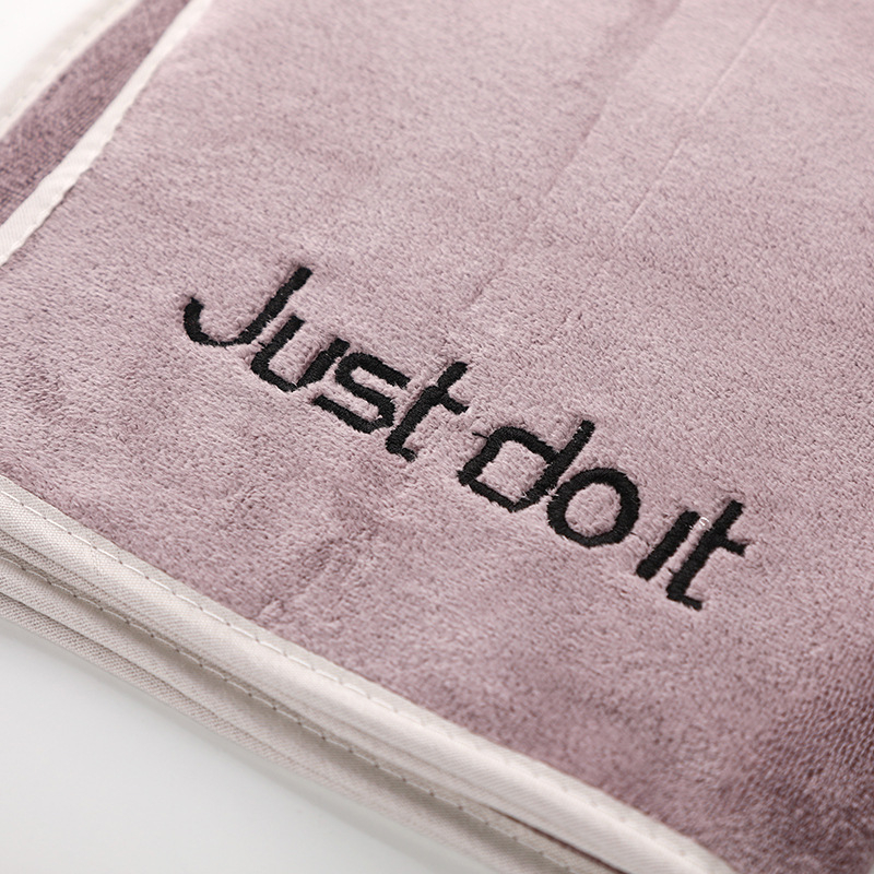 Uterák z korálového velúru s logom vyšívaním, polyester 100D, hmotnosť 200 g alebo viac, vyšívanie, lemovanie, plochý úplet