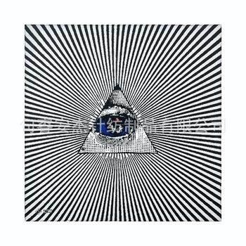 Sportinis galvos šalikas, hip-hop stilius, Eye of God raštas, 100% medvilnė, spausdintas logotipas