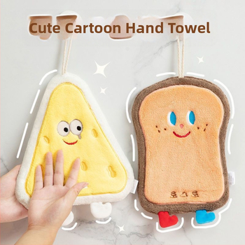 Ručná utierka na ruky s visiacim dizajnom, roztomilá, savá z coral fleece, 32 vlákien, 50–80 g, do kúpeľne a do kuchyne