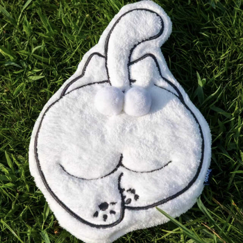 Ručni ručnik s preslatkim apstraktnim dizajnom mačića jaje, za kuhinju i kupaonu, izvezeni Coral fleece, 150D, težina 30–50 g