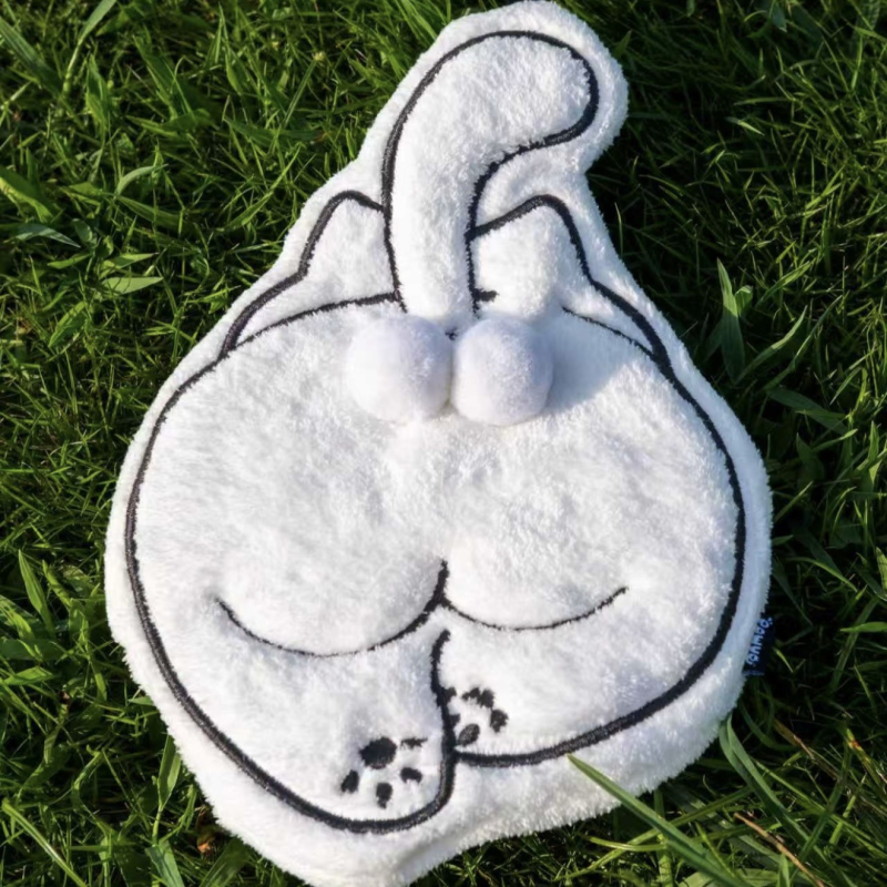 Ručni ručnik s preslatkim apstraktnim dizajnom mačića jaje, za kuhinju i kupaonu, izvezeni Coral fleece, 150D, težina 30–50 g