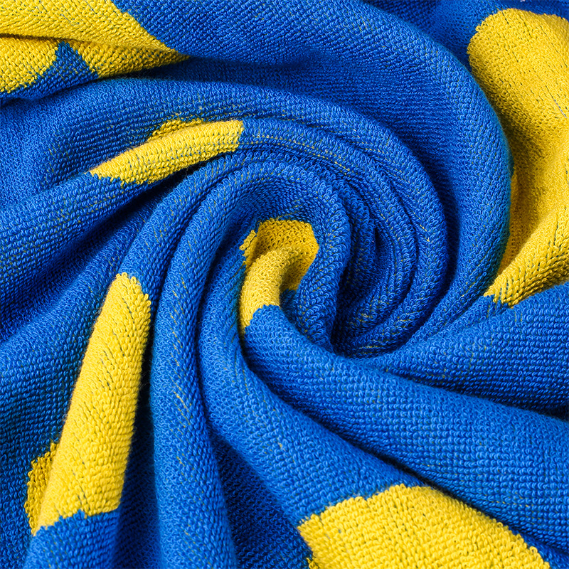 Yonghua Jacquard fürdőlepedő, 100% pamut, nedvszívó és gyorsan száradó, nyomtatott mintázat, 200 g vagy annál több