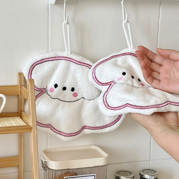 Prosop de mână de atârnat - Design drăguț cu câine desen animat, absorbant, bumbac 100%, 150D, sub 30 g, Chef Lele