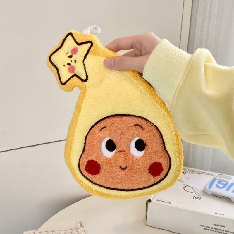 Prosop de mână Star Man - Coral fleece, brodat, de agățat, 150D, model Stea