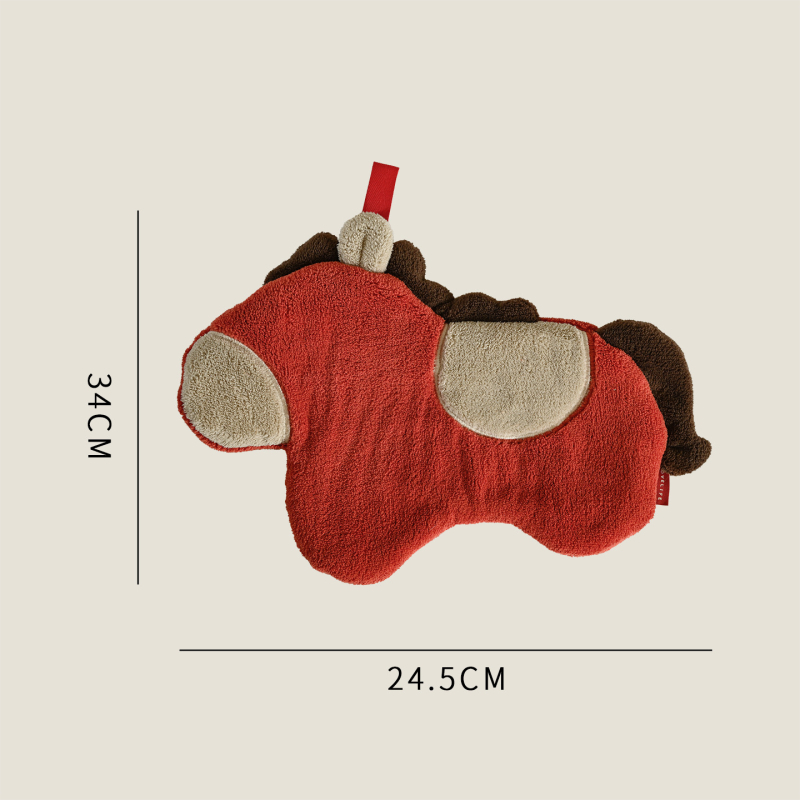 Prosop de mână cu design de agățat — ponei drăguț, absorbant, fără scame, poliester 150d, 50–80 g, brodat.