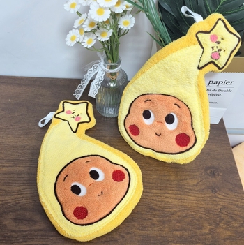 Prosop de mână cu model cu stele, din coral fleece, absorbant, 30–50 g, brodat, personalizabil